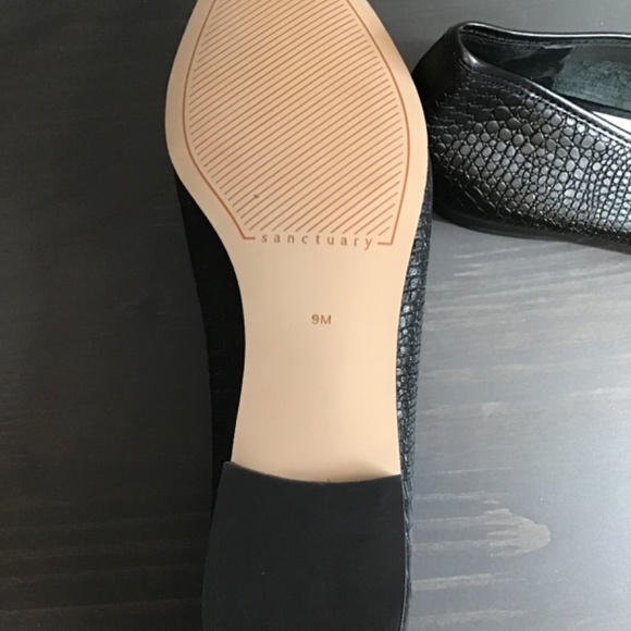 SANCTUARY “Stroll” black slip on loafer shoes, size 9 - Picture 5 of 8